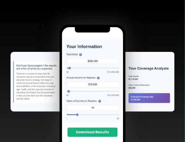 Screenshots of smartphone showing financial information